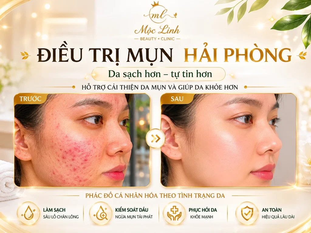 Hình ảnh điều trị mụn tại Thẩm Mỹ Mộc Linh Hải Phòng