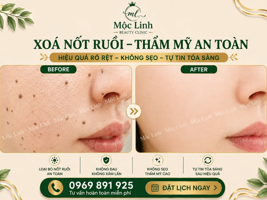 Tẩy nốt ruồi, mụn cơm, mụn thịt tại Thẩm Mỹ Mộc Linh Hải Phòng - hình 25