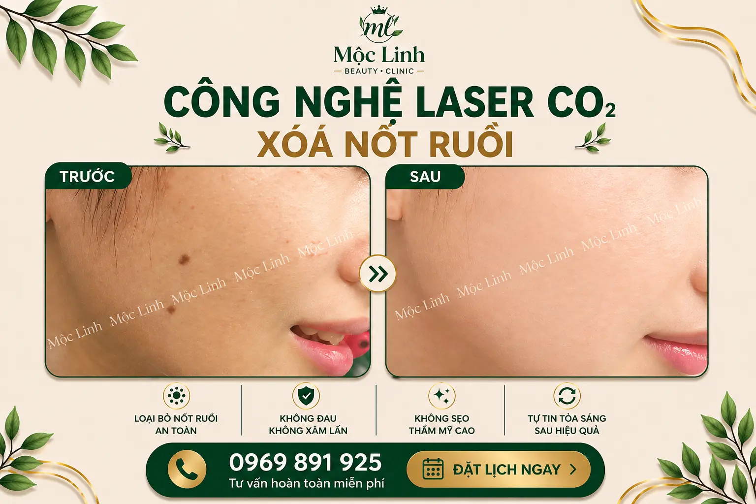 Tẩy nốt ruồi, mụn cơm, mụn thịt tại Thẩm Mỹ Mộc Linh Hải Phòng - hình 4