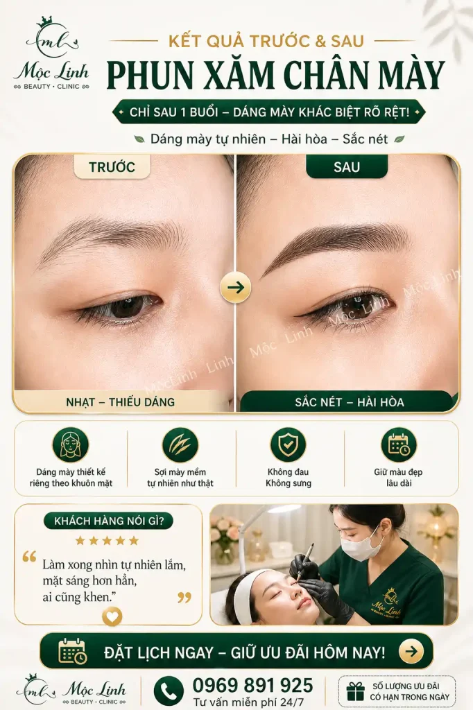 Phun xăm lông mày - phun môi phong thủy Nam Nữ Hải tại Thẩm Mỹ Mộc Linh Hải Phòng - hình 14