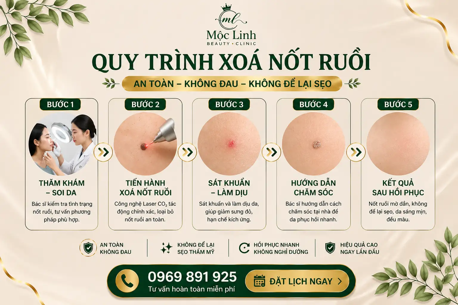 Tẩy nốt ruồi, mụn cơm, mụn thịt tại Thẩm Mỹ Mộc Linh Hải Phòng - hình 3