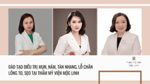 Đào tạo điều trị mụn, nám, tàn nhang, lỗ chân lông to, sẹo tại Thẩm Mỹ Viện Mộc Linh