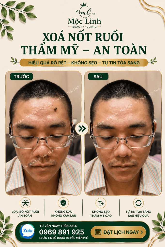 Xoá nốt ruồi an toàn Hải Phòng tại Thẩm Mỹ Mộc Linh - hình 2
