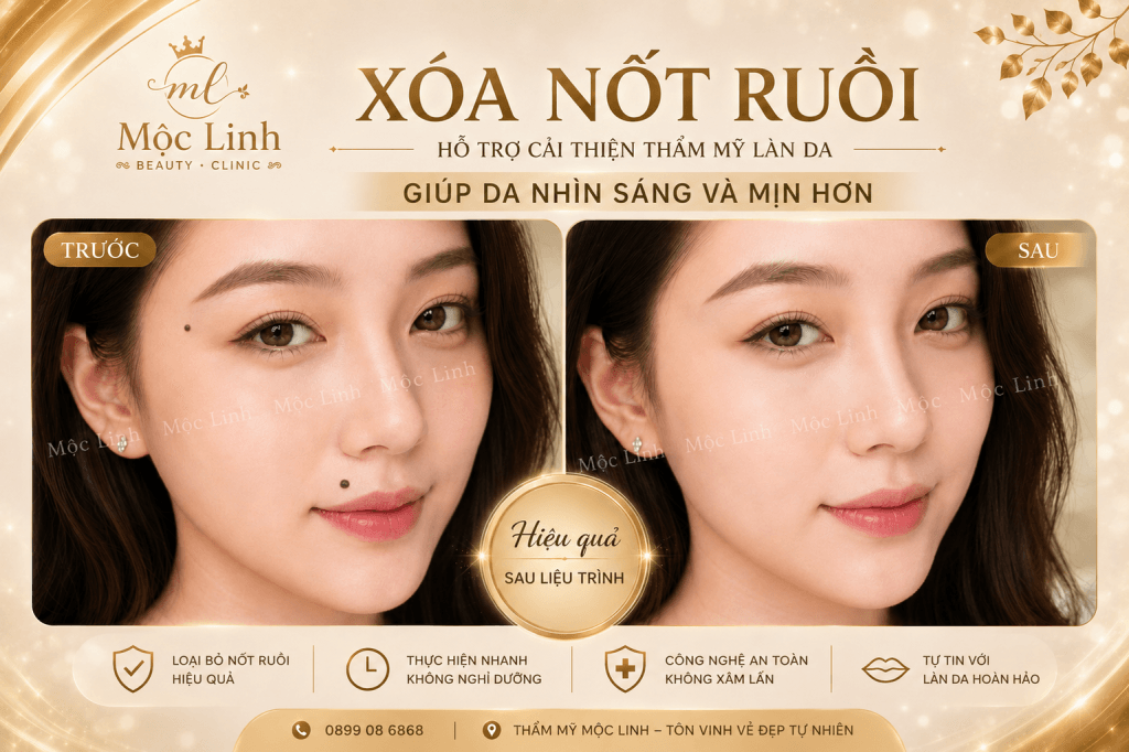 Xoá nốt ruồi an toàn Hải Phòng tại Thẩm Mỹ Mộc Linh - hình 10