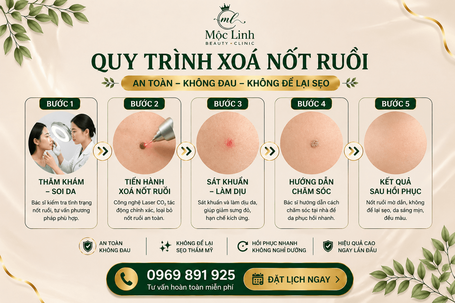 Xoá nốt ruồi an toàn Hải Phòng tại Thẩm Mỹ Mộc Linh - hình 7
