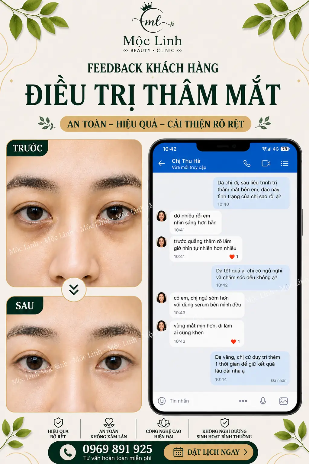 Chữa thâm mắt uy tín Hải Phòng tại Thẩm Mỹ Mộc Linh - hình 8