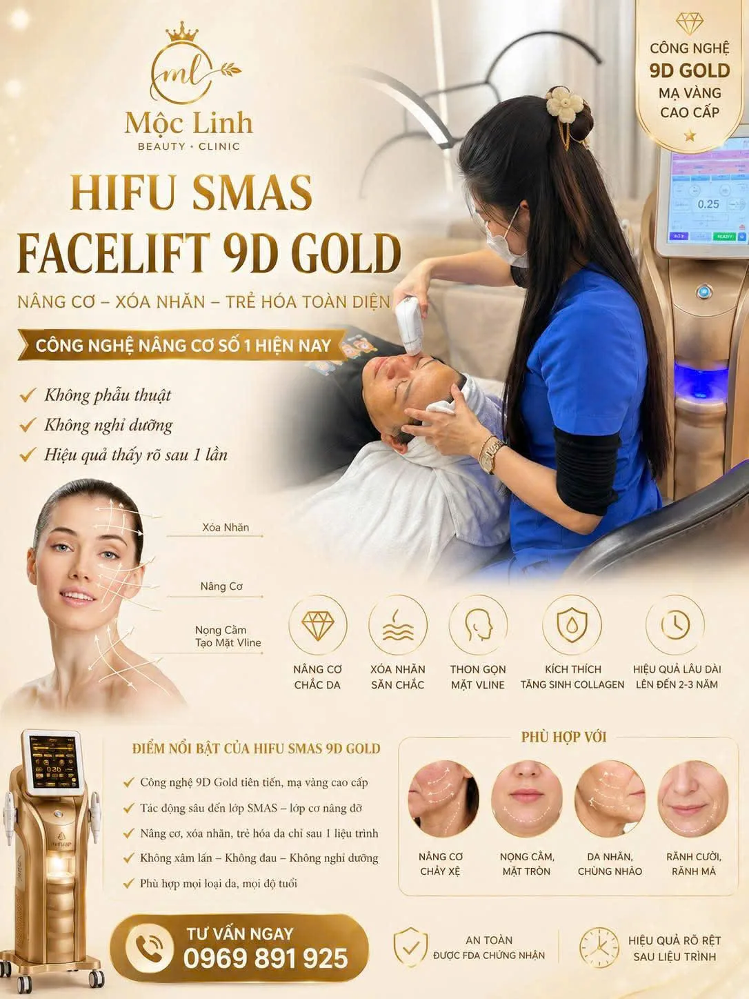 Nâng cơ Hifu Facelift tại Thẩm Mỹ Mộc Linh Hải Phòng - hình 2