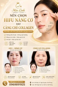 HIFU nâng cơ căng chỉ Collagen - Trẻ hóa tại Thẩm mỹ viện Mộc Linh Hải Phòng
