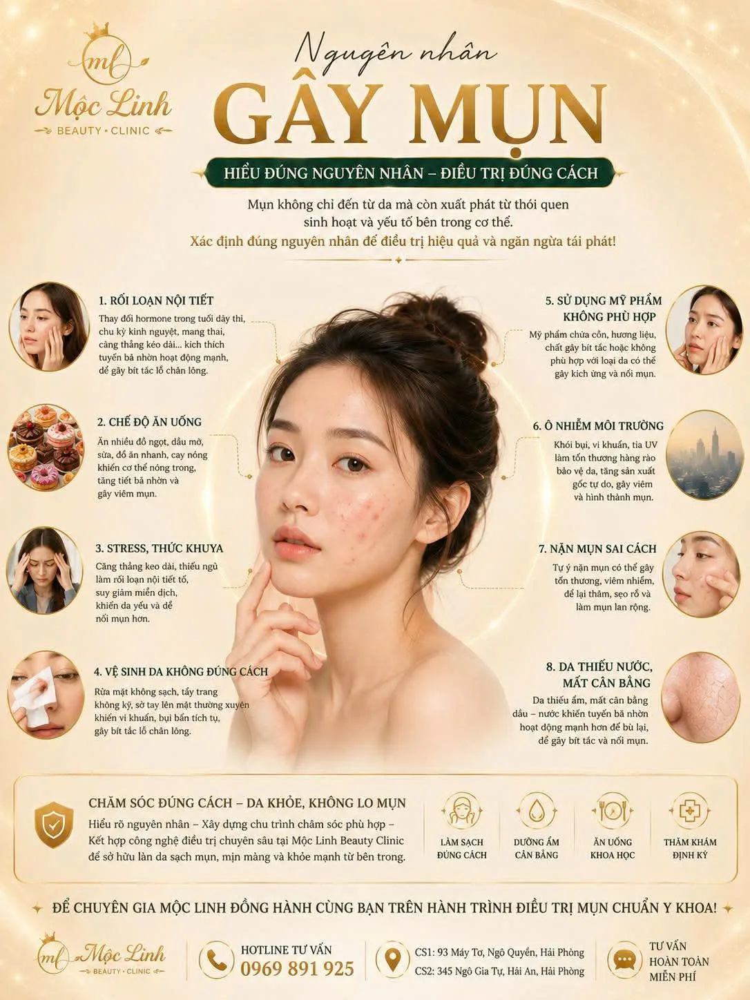 Nặn mụn đúng cách tại Thẩm Mỹ Mộc Linh Hải Phòng