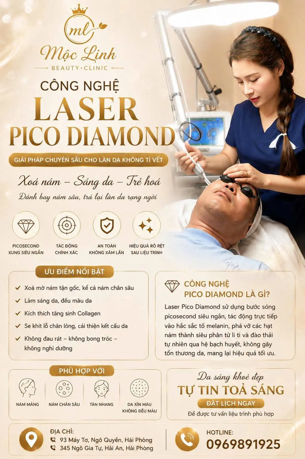 Điều trị nám tàn nhang bằng laser tại Thẩm Mỹ Mộc Linh Hải Phòng - hình 2