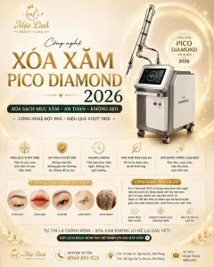 Xóa xăm Pico Diamond 2026 - Xóa xăm tại Thẩm mỹ viện Mộc Linh Hải Phòng